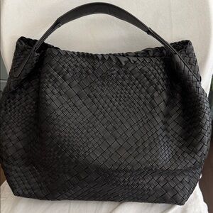 Etienne Aigner Black leather Woven Bag